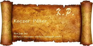 Keczer Péter névjegykártya